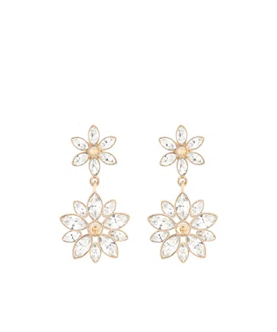 Dior Ice Flower Earrings In Gold
