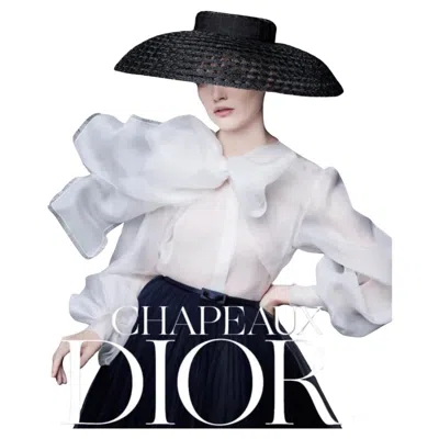 Pre-owned Dior Iconic  Haute Couture "new Look" Style Woven Hat, Limited And Rare Edition In Gray