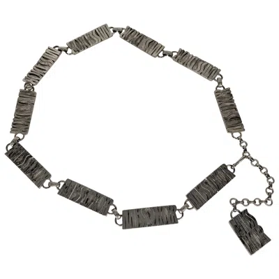 Pre-owned Dior Iconic Miss  Logo Belt, 1970's In Gray