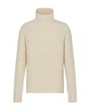 Dior Icons Pure Cashmere Turtleneck Sweater In White