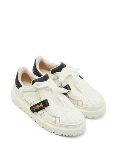Pre-owned Dior Id Lace-up Sneakers In White