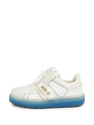 Pre-owned Dior Id Lace-up Sneakers In White