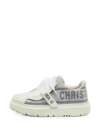 Pre-owned Dior Id Lace-up Sneakers In White