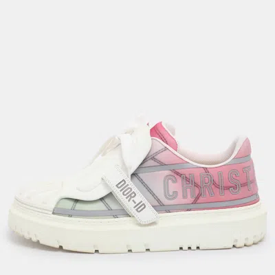 Pre-owned Dior Id Low Top Sneakers Size 38.5 In Multi