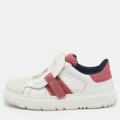 Pre-owned Dior Id Size 40 White Leather And Rubber Low Top Sneakers