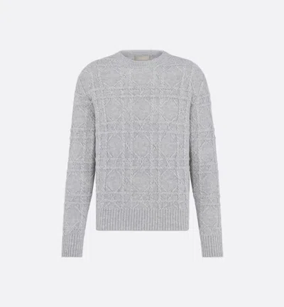 Dior Homme Grey Linen Cashmere Knit Top In Gray