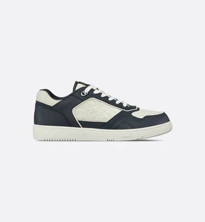 Dior Men B27 Leather Low-top Sneakers In Blue