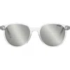 Dior In R1i 53mm Round Sunglasses In Crystal / Smoke Mirror