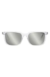 Dior In S1i 53mm Square Sunglasses In Crystal / Smoke Mirror