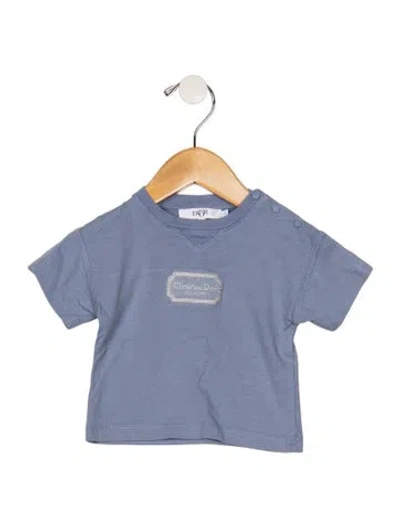 Pre-owned Dior Babies' Infant Boys Branded Embroidered Shirt In Blue