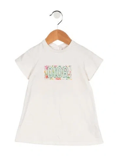 Pre-owned Dior Babies' Infants Girls' Embroidered Dress In Neutrals