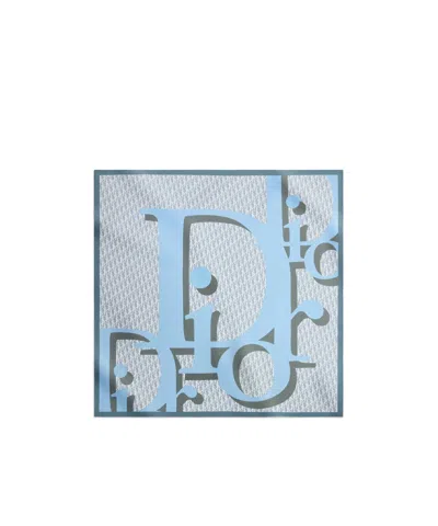Dior Infini 70 Square Scarf In Blue