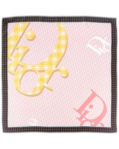 Dior Infini Tartan Silk Scarf In Multi