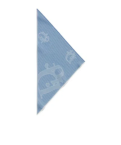 Dior Infini Triangle Scarf In Blue