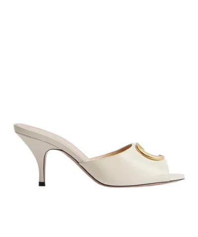 Dior Initials Heeled Slide In White