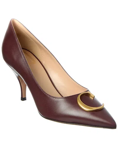Dior Initials Leather Pump In Brown