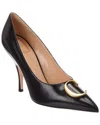 Dior Initials Leather Pump In Black