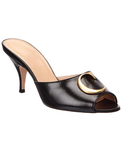 Dior Initials Leather Sandal In Black