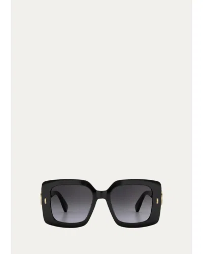 Dior Initials S2i 53mm Square Sunglasses In Black