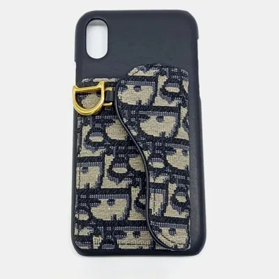 Pre-owned Dior Iphone Case In Blue