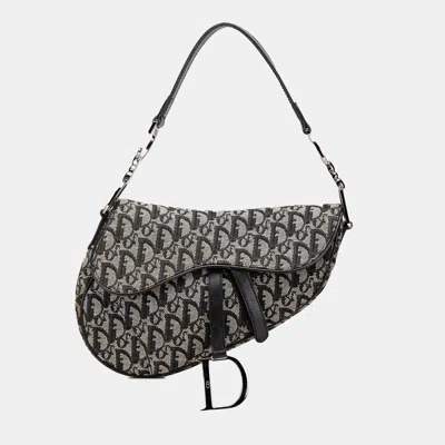 Pre-owned Dior Issimo Canvas Saddle Bag