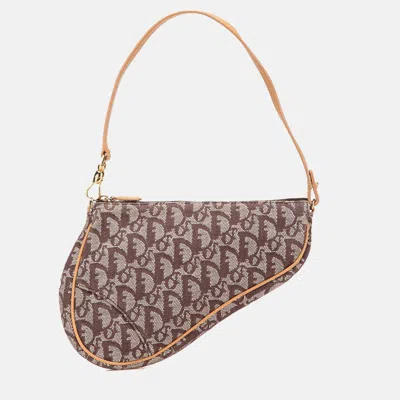 Pre-owned Dior Issimo Canvas Saddle Pochette