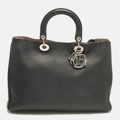 Pre-owned Dior Issimo Large Black Leather Tote
