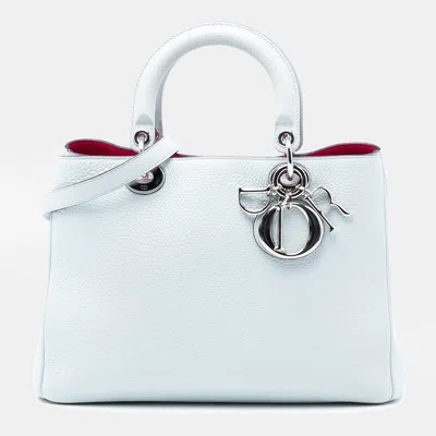 Pre-owned Dior Issimo Satchel In Blue