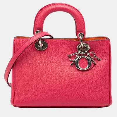 Pre-owned Dior Issimo Satchel In Pink