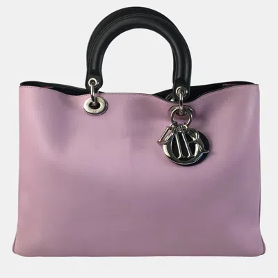 Pre-owned Dior Issimo Satchel In Purple