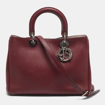 Pre-owned Dior Issimo Shopper Tote In Red