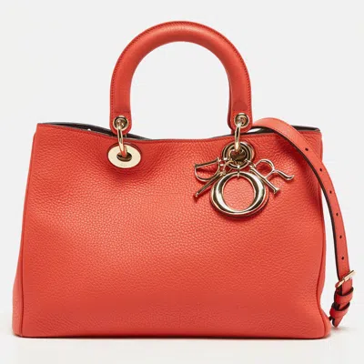 Pre-owned Dior Issimo Shopper Tote In Red