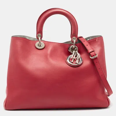 Pre-owned Dior Issimo Shopper Tote In Red