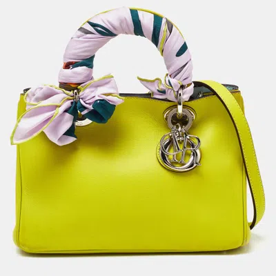 Pre-owned Dior Issimo Tote With Wallet In Yellow