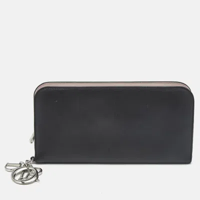 Pre-owned Dior Issimo Voyageur Zip Around Wallet