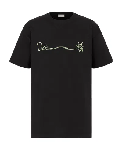 Dior Item O-neck Short-sleeved T-shirt In Black