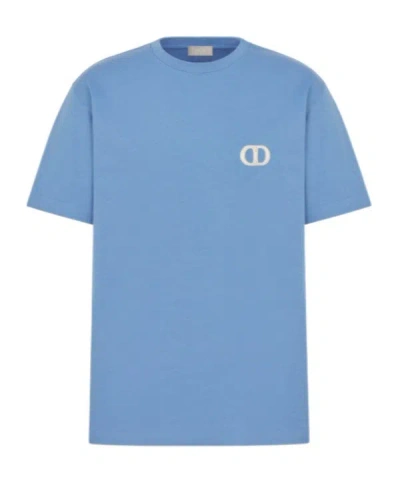 Dior Item O-neck Short-sleeved T-shirt In Blue