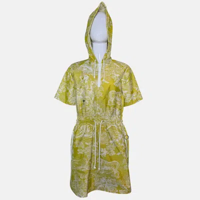 Pre-owned Dior Iviera Hooded Short Dress Size M In Green