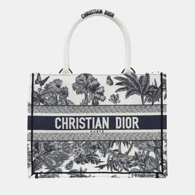 Pre-owned Dior Iviera Medium Book Tote In Black