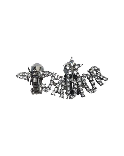 Pre-owned Dior J'a Bee Metal Earrings (authentic Pre-loved)
