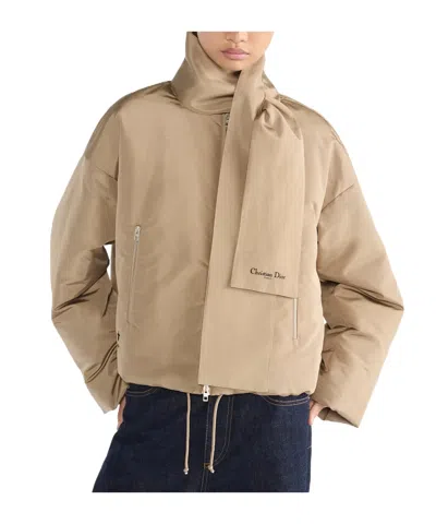 Dior Jacket With Scarf Collar In Brown