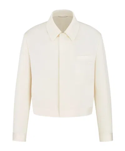 Dior Jacket With Spread Collar In Neutral