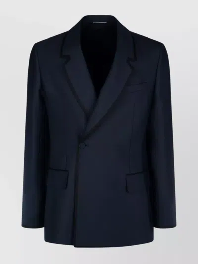 Dior Jackets With Back Vent And Front Flap Pockets In Blue