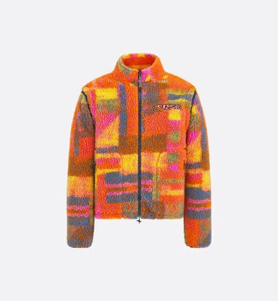 Dior Removable Sleeve Zipper Jacket In Multicolor