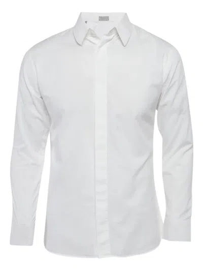 Pre-owned Dior Jacquard Cotton Shirt In White