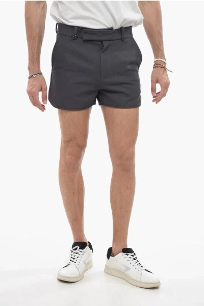 Dior Jacquard Fabric Slim Fit Shorts In Gray