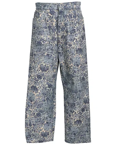 Dior Jacquard Print Straight Leg Jeans (authentic Pre-loved) In Blue