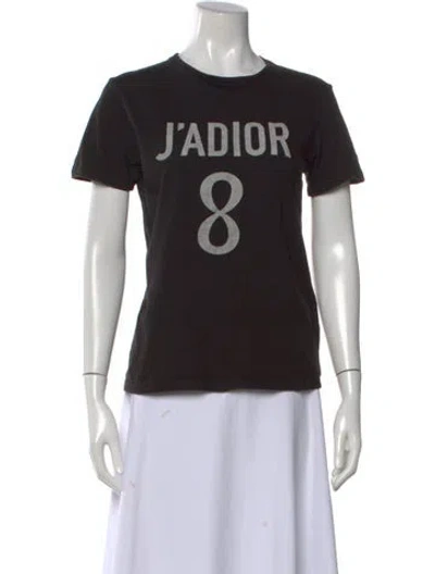 Pre-owned Dior J'a 8 Graphic Print T-shirt In Black