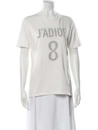 Pre-owned Dior J'a 8 Graphic Print T-shirt In White