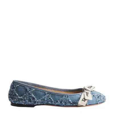 Dior J'a Ballet Flat In Blue